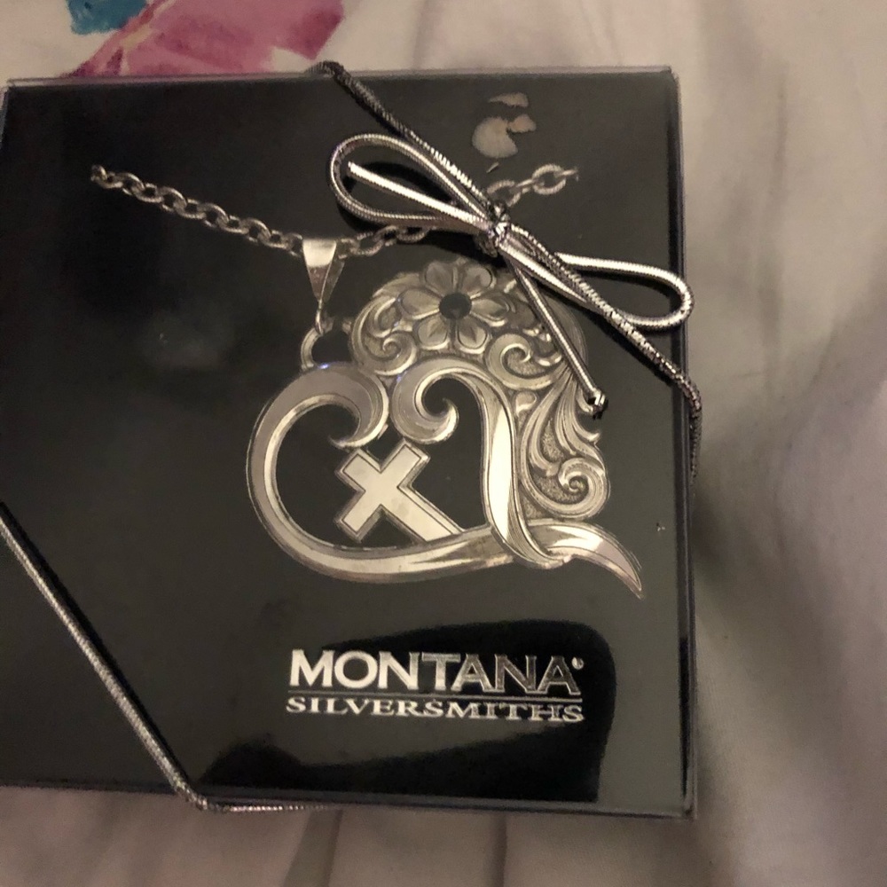 Montana West Sterling Silver Heart Necklace
